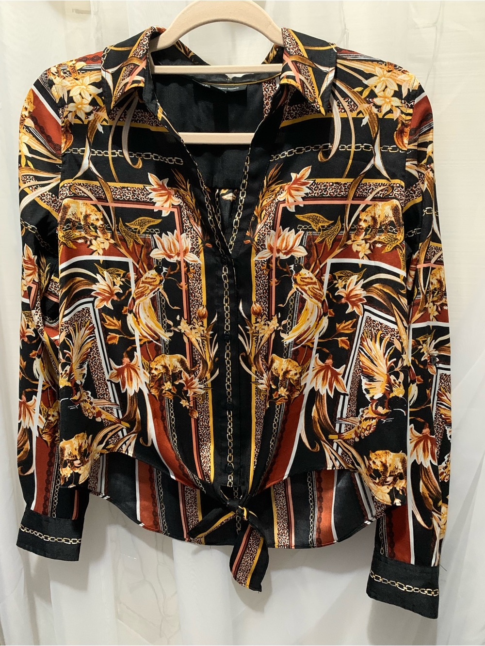 INC International Concepts Multicolor Button Down Blouse